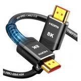 Highwings Long HDMI Cable 15 FT, 4K 8K 10K HDMI 2.1 Cord Ultra High Speed [in-Wall CL3 Rated, 8K@60Hz 4K@120Hz Video 48Gbps], Fit, Durable, Flexible, eARC, HDCP, Compatible for Ethernet SoundBar