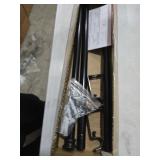 Small Curtain Rods for Windows 30\" to 45\" 5/8 Inch Standard Decorative Black Curtain Rod with Brackets Easy to Install for Bedroom Living room Kitchen (30\",45\")