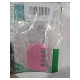 ZHEGE Combination Lock, 4 Digit Combination Padlock Outdoor, School Lock, Gym Locks (Pink)
