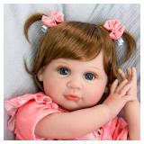 Aori Realistic Reborn Baby Doll Girls - 22 inches Real Life Newborn Baby Dolls, Adorable Lifelike Babies, Weighted Reborn Toddler Gifts Set for Kids Grandma
