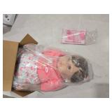 Aori Realistic Reborn Baby Doll Girls - 22 inches Real Life Newborn Baby Dolls, Adorable Lifelike Babies, Weighted Reborn Toddler Gifts Set for Kids Grandma