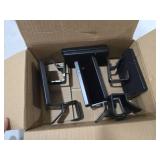 Chunful 6 Pcs 2 in 1 Fireplace Garland and Stocking Hangers Christmas Stocking Holder for Mantel Heavy Duty Metal Stocking Hanger Base for Fireplace Holiday Xmas Party Decor (Black)