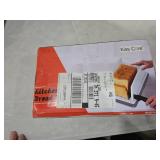 Kiss Core New Upgrade Bread Slicer for Homemade Bread, Bread Slicing Guide Adjustable Width, Foldable and Compact Cutting Guide with Crumb Tray, Suitability for Homemade Bread, Bagels, Cakes