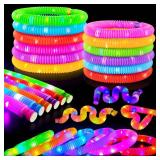 Glow Sticks Party Favors for Kids 12 PCS-Glow in Dark Party Supplies for Toddlers,Light Up Neon Necklace Bracelet Accessories Decorations for Boys Girls,Fun for Easter Basket Birthday Dance Camp Care