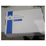 QFN Gold Kitchen Faucet with Pull Down Sprayer, Stainless Steel Commercial Single Handle Classic Spring Kitchen Sink Faucet with Deckplate Fit for 1 or 3 Hole for Farmhouse Rv Laundry Room