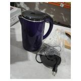Secura Original Stainless Steel Double Wall Electric Water Kettle 1.8 Quart with Auto Shut-Off & Boil-Dry Protection, Dark Purple SWK-1701DP/HB-3227B