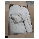 Bedsure Queen Comforter Set Beige - Bed in a Bag Queen Size Bedding 7 Pieces, Cationic Dyed Bed Set Gift for Family, Beige Soft Bedding for All Seasons Comforter with Sheets, Pillowcases & Shams