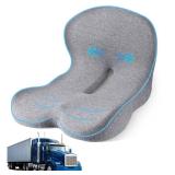 leqsdijk Seat Cushion for Truck Driver, Memory Foam Truck Seat Cushion with L-Shaped Ergonomic Design, Lumbar Support Pillow & Tailbone Pain Relief for Long Driving, Semi Truck Accessories