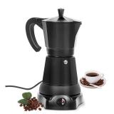 SHANGSKY Coffee Pot Electric Moka Pot 6 Cup, Espresso Coffee Maker Cafeteras Electricas Italian Coffee Maker Espresso Makers Portable Aluminum Electric Mocha Pot, Coffee Machine Moka Maker