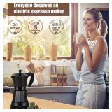 SHANGSKY Coffee Pot Electric Moka Pot 6 Cup, Espresso Coffee Maker Cafeteras Electricas Italian Coffee Maker Espresso Makers Portable Aluminum Electric Mocha Pot, Coffee Machine Moka Maker