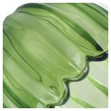 Glass Green Tulip Lamp Shades Set of 2 Small Flower Art Blown Lampshades,1.58lb,1.65\" Top x 5.5\" Diameter x 3.9\" Height,Replacement Mini Lamp Shade for Floor Lamp Table Wall Lamp Chandelier Decor