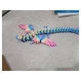 SHUWND Large 3D Printed Dragon with Wings - 18 inch Articulated Crystal 3D Dragon Toys, Big 3D Printed Animals ADHD Fidget Toy Gifts for Desk Decor, Easter Basket Stuffers and Essentials