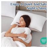 JOLLYVOGUE Bed Pillows Standard Size Set of 4, Cooling and Supportive Full Pillow 4 Pack with Down Alternative Filling for Side and Back Sleepers, Hotel Collection