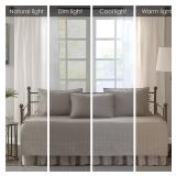 Comfort Spaces Daybed Cover - Luxe Double Sided-Quilting, All Season Cozy Bedding with Bedskirt, Matching Shams, Kienna Taupe 75\"x39\" 5 Piece