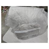 CozyLux King Size Comforter Set Oatmeal Seersucker 7 Pieces Bed in a Bag King Comforter Set with Sheets, Luxury Bedding Set with Down Alternative Comforter, Sheets, Pillowcases & Shams All Seasons