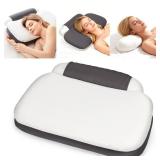 FUBOTRAD Memory Foam Tri-Functional Contour Pillow for Neck & Shoulder Pain Relief, Ergonomic Cervical Support Pillow for Side and Back Sleepers, Firm Bed Pillow for Deep Sleep, White