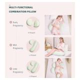 Oternal Pregnancy Pillow for Pregnant Women, Soft Pregnancy Body Pillow, Support for Back, Belly, HIPS, Legs, Maternity Pillow with Detachable and Adjustable Pillow Cover