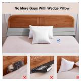 EUHAMS King Size Bed Wedge Pillow - Bed Gap Filler Mattress Wedge Headboard Pillow Close The Gap 0-7\" Between Your Headboard and Mattress or Wall for Sleeping Backrest Pillow (76\"x10\"x6\" Gray)