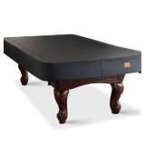 Heavy Duty Leatherette Billiard Pool Table Cover, Waterproof & Tearproof Cover for Pool Table 8FT (Black Charcoal/Matte, 8FT-(100"L X 56"W X 8"H))