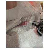 24.5" Modern Ceramic Table Lamps for Living Room Farmhouse Nightstand Lamps Set of 2 with White Linen Shade Office Reading Lamp Bedroom Lamps for Bedside End Table, Bedroom, Living Room, White