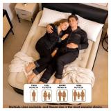 PABCZZ air mattress queen with built in pump 18-Inch Thickened inflatable mattress for Easy Travel, Supports Up to 650 Pounds