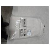 MIULEE 90\" Long Scalloped Shower Curtain Linen Textured with 12 Metal Hooks Cute Extra Long Heavy Duty Washable Waterproof Cloth Shower Curtains with Black Border for Bathroom Hotel Bathtub,Beige