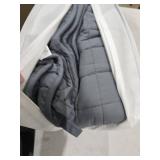 YnM 15lbs Weighted Blanket for Adults, Heavy Bed Throw Blanket with Cooling Glass Beads for All Season Use, Ideal for ~90lbs (48x72 Inches, Twin/Full, Dark Grey)