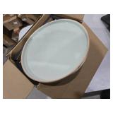 MORA Ceramic Flat Dinner Plates Set of 6, 10.5 in High Edge Dish Set - Microwave, Oven, and Dishwasher Safe, Scratch Resistant, Modern Dinnerware- Kitchen Porcelain Serving Dishes - Earl Grey