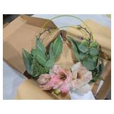 Spring Wreath for Front Door, Eucalyptus Door Wreaths with White Peony Flowers, Artificial Summer Green Fern Wreath for Outdoor Farmhouse Home Wall Kitchen Window Decor Pink