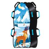 Sunlite Sports 45" Foldable Snow Sled for Kids & Adults Durable Reinforced Bottom, Sturdy Fabric Stitching & Easy-Carry Design for Winter Family Fun