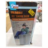 Sunlite Sports 45" Foldable Snow Sled for Kids & Adults Durable Reinforced Bottom, Sturdy Fabric Stitching & Easy-Carry Design for Winter Family Fun