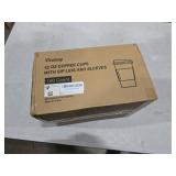 Dealusy 100 Pack 12 oz Disposable Coffee Cups with Lids and Sleeves, Sturdy Thick Paper & Leak-free Insulated to Go Paper Hot Coffee Cups with Sip Lids for Hot & Cold Beverage