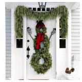 Cedar Christmas Garland with Lights for Mantle - Decorations 6 ft Realistic Lighted Faux Pine Garlands for Xmas Home Decoration Indoor Stairs Railing Fireplace Outdoor 6ft Prelit Garland Door Decor