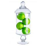 Diamond Star Clear Glass Apothecary Jar Decorative Candy Buffet Jars Elegant Glass Storage Containers (Height: 15" Body: 6.5")