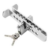 **ZIMISI Car Anti-Theft Brake Clutch Lock, Stainless Steel 8 Holes Auto Brake Pedal Lock with 3 Keys, Portable Vehicle Security Protection Tool, Universal Car Brake Locks