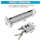 **ZIMISI Car Anti-Theft Brake Clutch Lock, Stainless Steel 8 Holes Auto Brake Pedal Lock with 3 Keys, Portable Vehicle Security Protection Tool, Universal Car Brake Locks