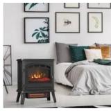 Style Selections 19.5-in W 5200 -BTU Black Metal Flat wall Infrared quartz Electric Stove