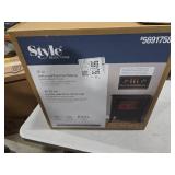 Style Selections 19.5-in W 5200 -BTU Black Metal Flat wall Infrared quartz Electric Stove