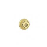 Kwikset SmartKey Security Polished Brass Metal Single Cylinder Deadbolt