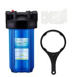 Geekpure 10-Inch Whole House Big Water Filter Housing-Fit for 4.5\"x10\"Filters -Blue-1 Inch Brass Port (1)