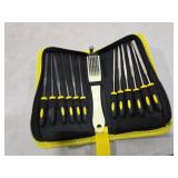 kapoua Small File Set, Needle Diamond File 13PCS, 6pcs Jewlers Files & 6pcs Steel Files Precision Metal Work, Woodworking, Plastic Carving Tool with Steel Brush and Carry Case