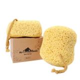 myHomeBody Bath Sponge, Foam Loofah, Body Scrubber for Bathing, Exfoliating Shower Pouf for Shower Large Size, Lots of Lather, Curvy, 2 Pack