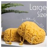 myHomeBody Bath Sponge, Foam Loofah, Body Scrubber for Bathing, Exfoliating Shower Pouf for Shower Large Size, Lots of Lather, Curvy, 2 Pack