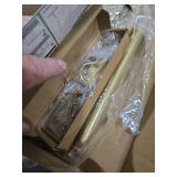 ZYRW Gold Curtain Rod, Room Darkening Rods for Windows 28 to 48 Inches(2.3-4Ft), Wrap Around Curtain Rods, Heavy Duty Blackout Drapery, Modern Decorative Window Treatment Rod, Gold