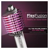 Shark FlexFusion Hair Dryer with Fusion Hair Brush, Diffuser, Ceramic Air Styler with Auto-Wrap Hair Curlers, Ceramic Plates, Metallic Mist HD642 Retail:$350