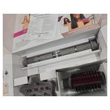 Shark FlexFusion Hair Dryer with Fusion Hair Brush, Diffuser, Ceramic Air Styler with Auto-Wrap Hair Curlers, Ceramic Plates, Metallic Mist HD642 Retail:$350