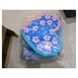 Lunmon Hawaiian Blue and Pink Heart Pinata Set Pinata Bundle with Blindfold and Confetti Cartoon Hibiscus Hawaii Heart PiÃ±ata Luau Party Decor for Cartoon Birthday Tropical Hawaiian Party Decoratio