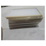 TonGass 18-Pack 4\"x6\" Gold Acrylic Picture Frames 3mm Gold Border Wedding Table Number Holders, Clear Double-Sided Acrylic Sign Holders for Weddings, Banquets, Parties, Centerpieces