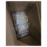 TonGass 18-Pack 4\"x6\" Gold Acrylic Picture Frames 3mm Gold Border Wedding Table Number Holders, Clear Double-Sided Acrylic Sign Holders for Weddings, Banquets, Parties, Centerpieces