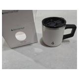 Elemental Insulated Coffee Mug - Triple-Wall Stainless Steel Summit Travel Cup for Hot and Cold Drinks - Thermal Coffee Mug with Lid and Handle for Camping, Office & Travel 12oz - White